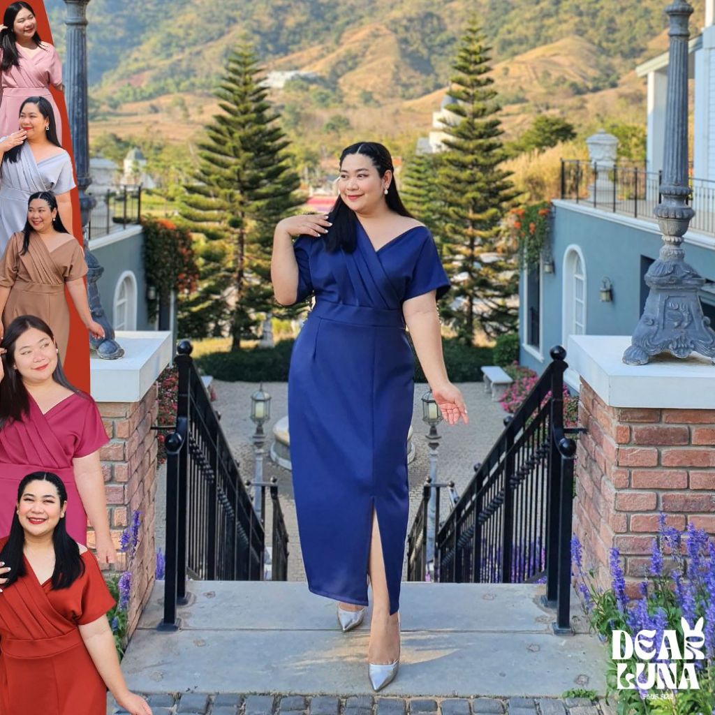 Praewday | ชุดออกงานชุดราตรีสาวอ้วน ชุดเพื่อนเจ้าสาว สาวอวบอ้วนไซส์ใหญ่plussize | G10 EMPIRE DRESS