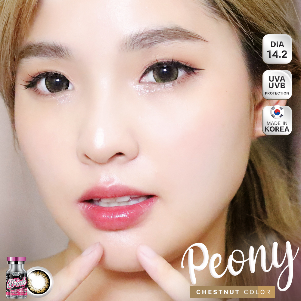 คอนแทคเลนส์ Wink Wow รุ่น Peony  /สีGray/สี Brown โปรสุดคุ้ม มีค่าสายตาและสายตาปกติแฟชั่น มีอย.นำเข้