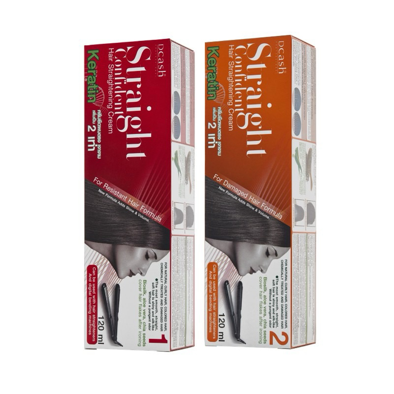 Dcash ดีแคช ครีมยืดผม สเตรท คอนฟิเดนท์ 120มล