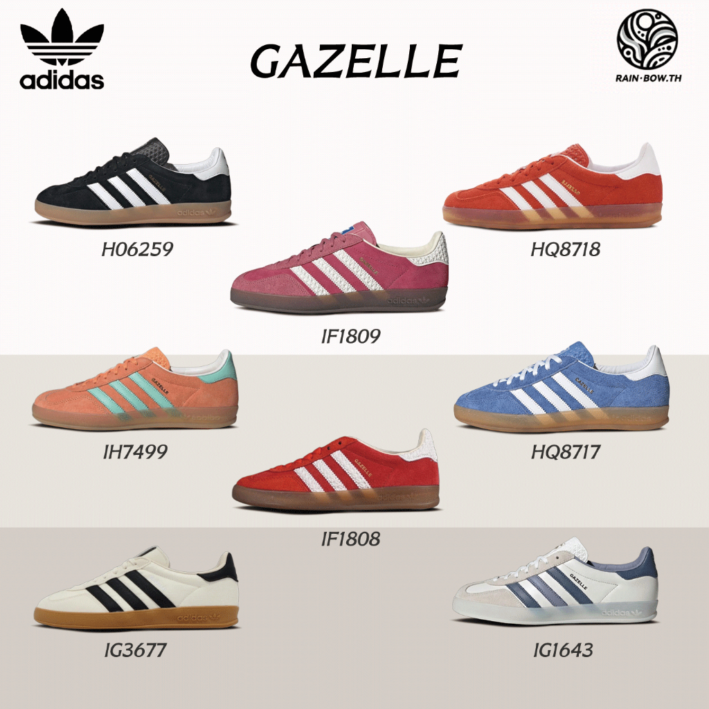 ของแท้100% Adidas originals Gazelle Indoor รองเท้าลำลองแฟชั่น กีฬากลางแจ้ง