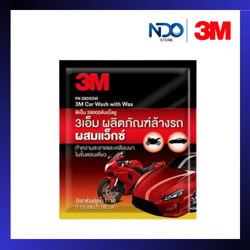3m แชมพูล้างรถสูตรผสมแวกซ์ PN39000W ขนาด30 มล เเบบซอง