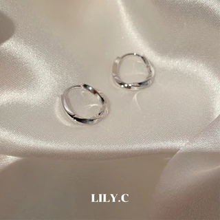 ✅พร้อมส่ง🔥 LILY.C ต่างหูห่วงแบบเกลียวเงิน S925 สไตล์มินิมอล