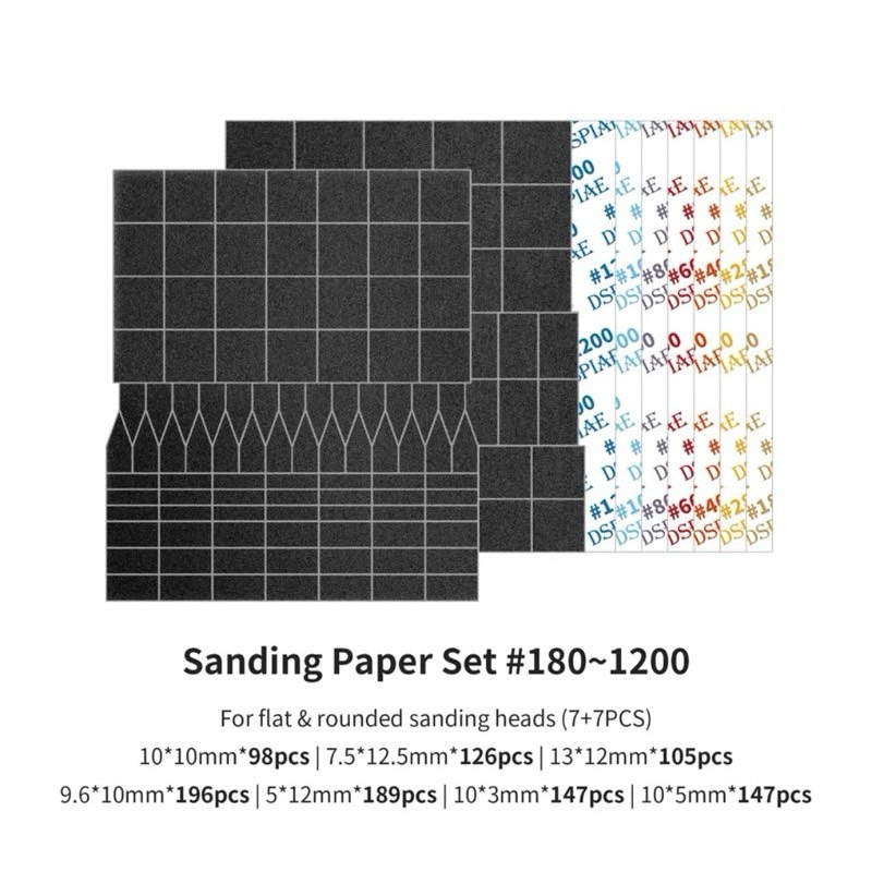 Dspiae Sanding paper Set & Sanding Heads