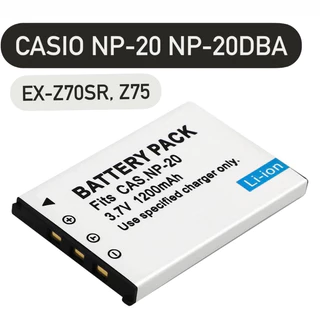 CNP20 / NP-20 / NP-20DBA แบตเตอรี่กล้องดิจิตอล สำหรับ CASIO EXILIM-ex-z3, ex-z70sr, ex-z70