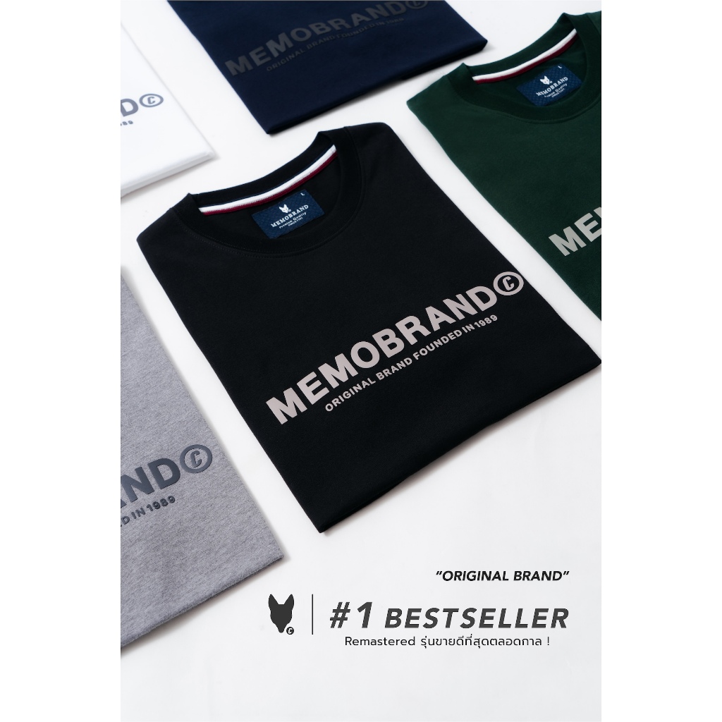 MeMo เสื้อยืด #1 BESTSELLER ลาย Original Brand ผู้ชาย งานสกรีน