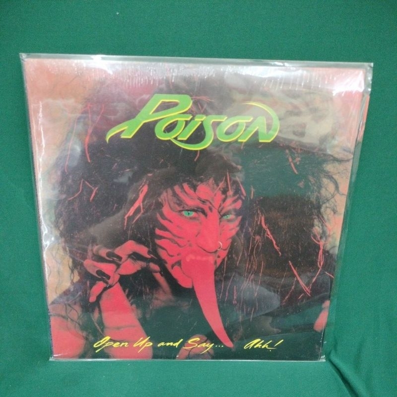 1LP vinyl แผ่นเสียง poison - open up and say... ahh! (ปก mint) (แผ่น mint)