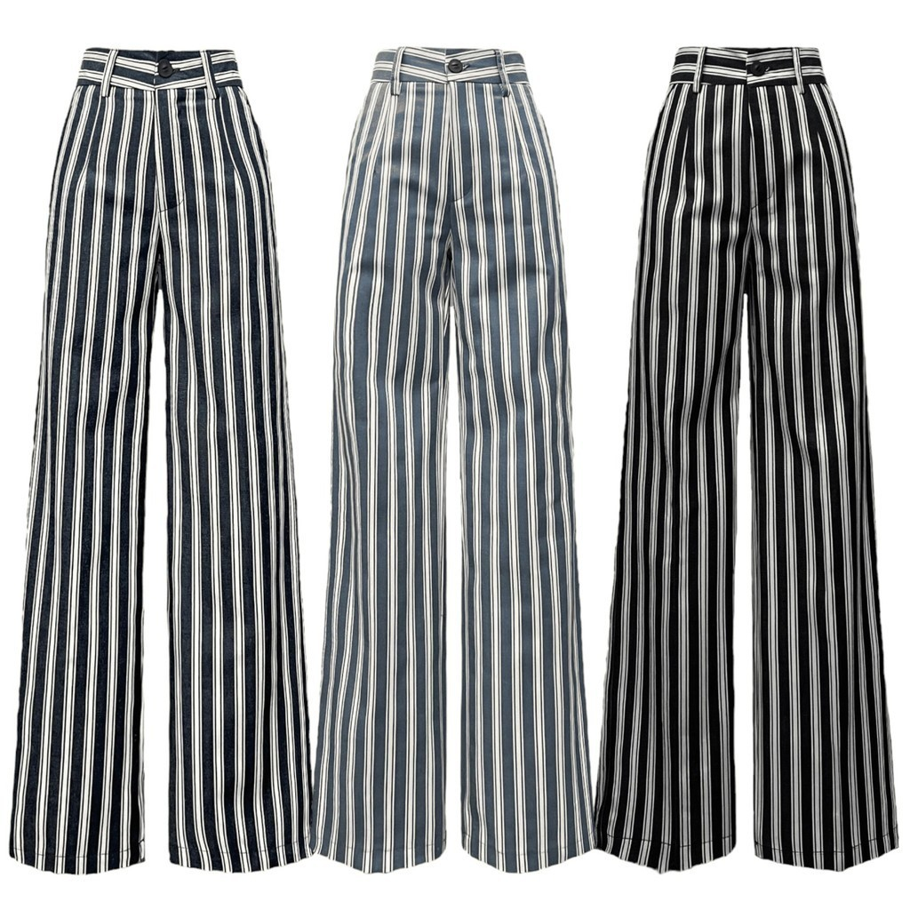 กางเกงขายาวทรงกระบอก Women ผู้หญิง สีพื้น รุ่น B2N008 Clothing Pants ผู้หญิง Lady เสื้อผ้า