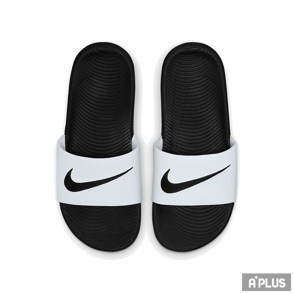 NIKE รองเท้าและรองเท้าแตะเด็กผู้หญิง NIKE KAWA SLIDE (GS/PS) สีดำและสีขาว-819352100