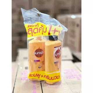 🔥ส่งเร็ว•ของแท้•ใหม่🔥!!แพ็คคู่ ซื้อ1ฟรี1ขวด!! Sunsilk Shampoo ซันซิล แชมพู+ครีมนวด ครบสี ขนาด 350 มล.