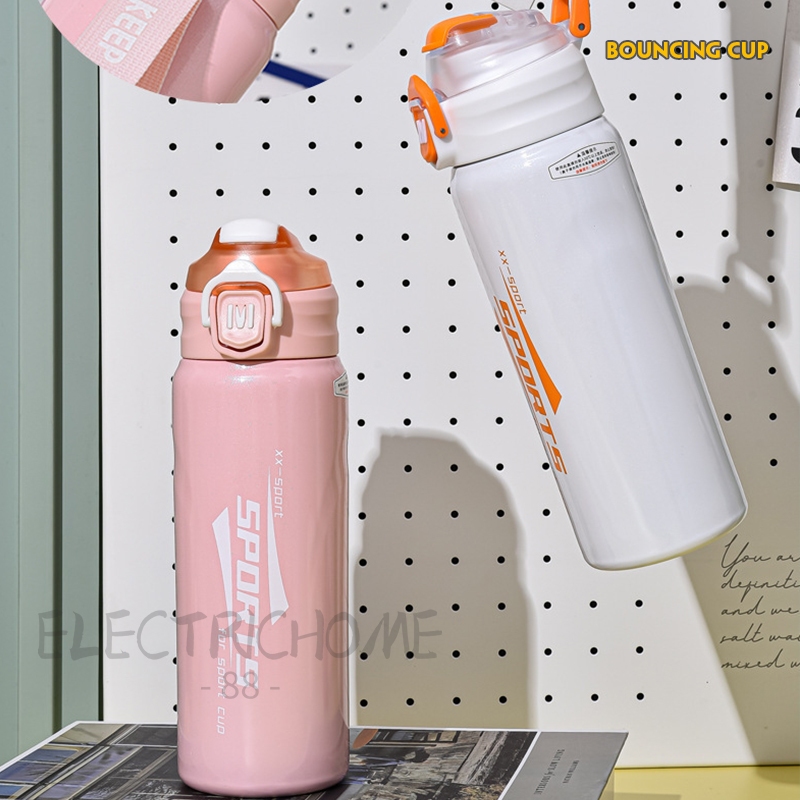 กระติกน้ำ สแตนเลสเกรด กระบอกน้ำเก็บอุณหภูมิ 600ml ขวดน้ำสแตนเลส เก็บอุณหภูมิ  B0141