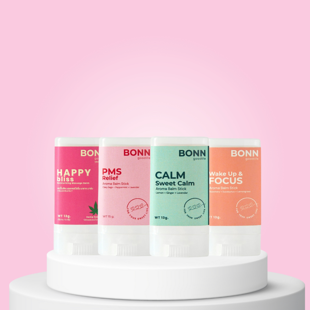 BONN.GOODLIFE  Aroma Balm Stick แบบ SET 4 ชิ้น