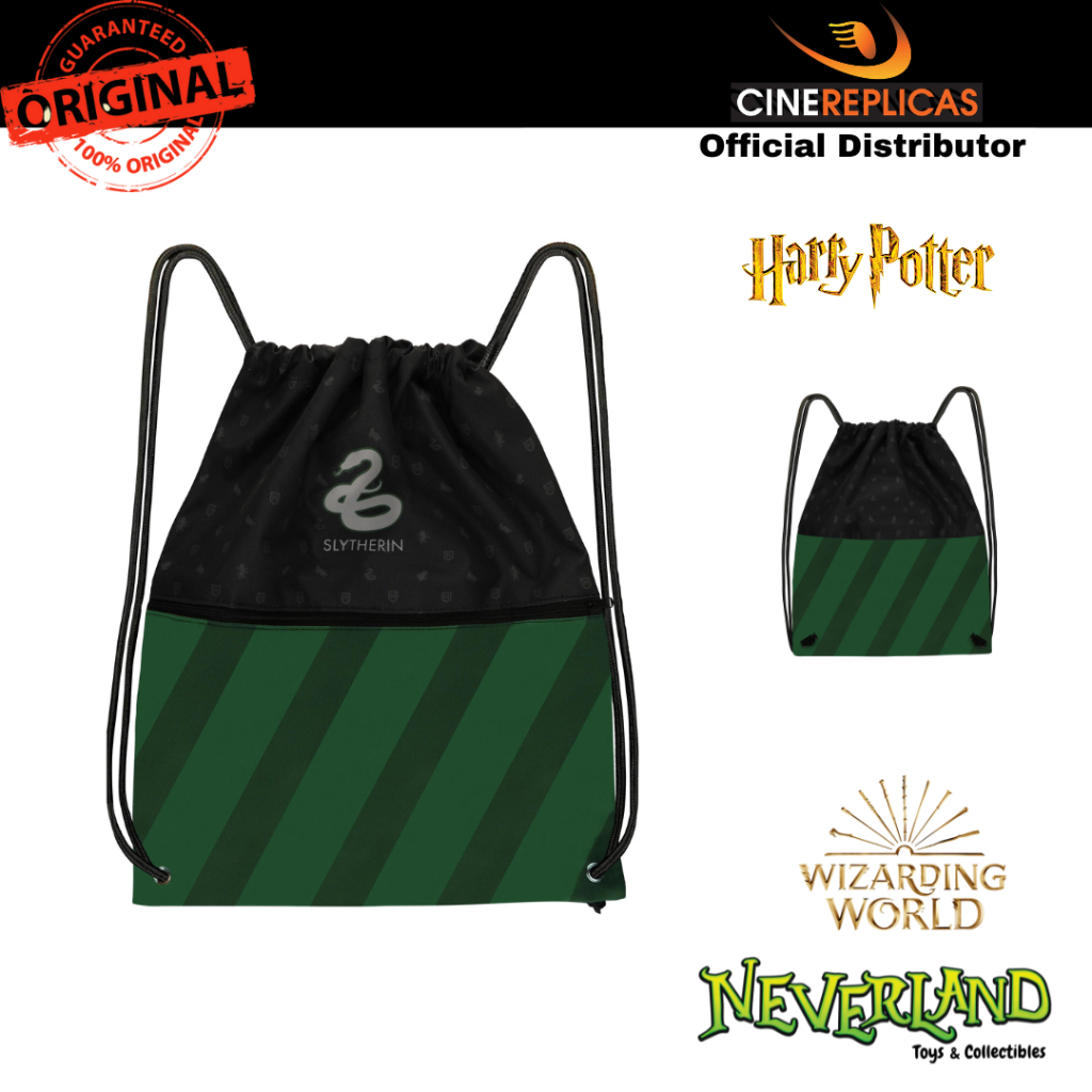 (Cinereplicas) Harry Potter Slytherin Drawstring Gym Bag Wizarding World