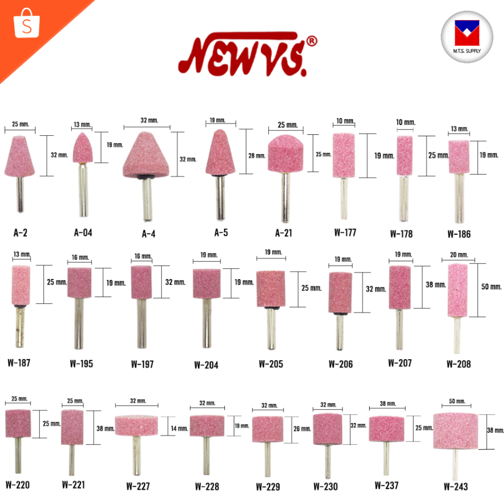 หินเจียรนัย แกน 6 มม. หลายขนาดให้เลือก หินแกนชมพู หัวเจียรนัย หัวหินเจียร ดอกเจียร