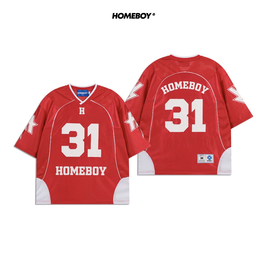 HOMEBOY เสื้อทรง jersey รุ่น AMERICAN.FOOTBALL.JERSEY - RED