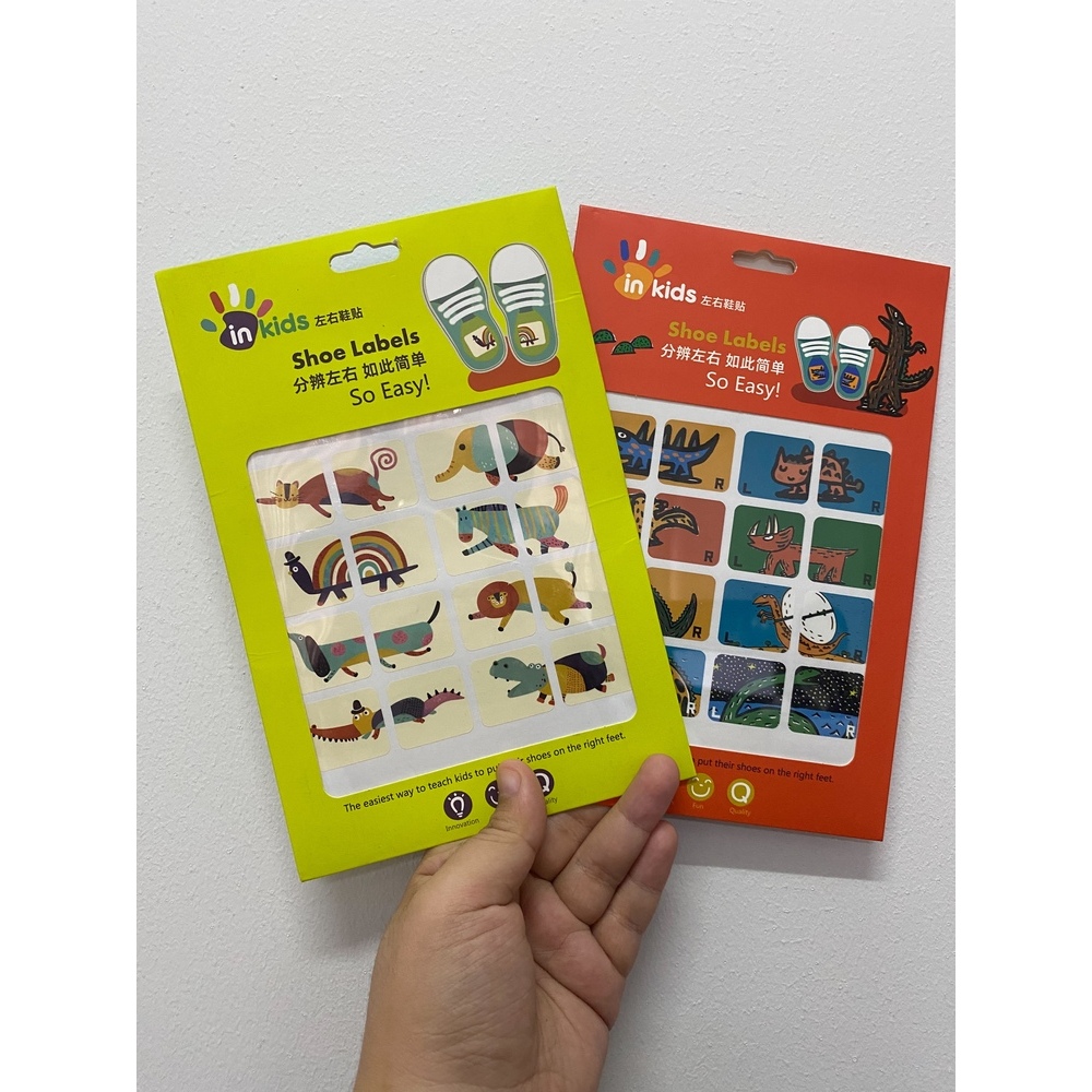 สติกเกอร์ติดรองเท้าเด็ก กันสลับ