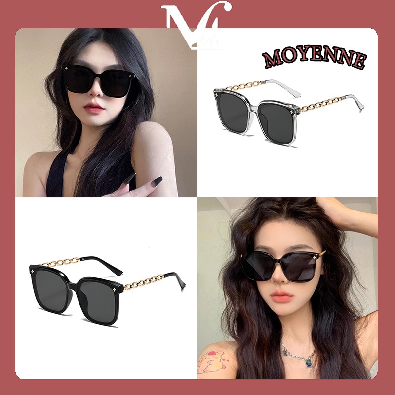 MOYENNE แว่นกันแดดย้อนยุคอินเทรนด์ ทรงฮิต บางเบาหรูหราแบบเกาหลี สไตล์เรียบง่าย มีหลายสีให้เลือก