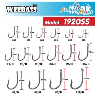 เบ็ดสเตนเลสก้านสั้น Weebass 1920SS