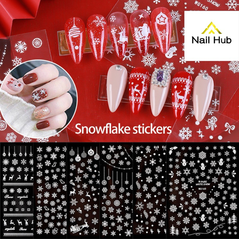 ST.161 ร้านไทย🇹🇭🇹🇭🇹🇭 พร้อมส่ง สติกเกอร์ติดเล็บ (WG-142,146,389,151,153,155,158,159,160) ลายคริสต์มาส