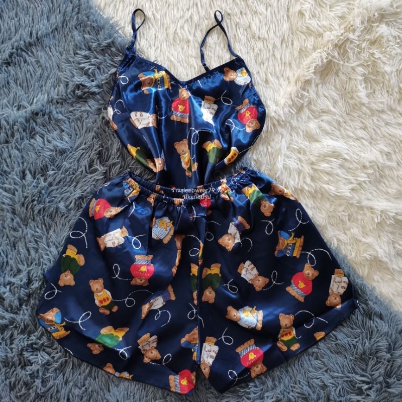 ชุดนอนสายเดี่ยวผ้าซาตินการันตีสวยตรงปก❣️