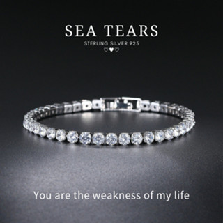 MEET💕กำไลเงิน Sea tears กำไลเงินแท้ สร้อยข้อมือสวยๆ กำไลเพชร…