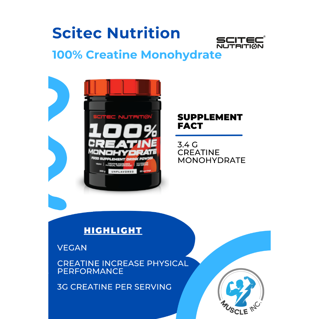 Scitec Nutrition- 100% Creatine Monohydrate ขนาด 300g พร้อมส่ง!!