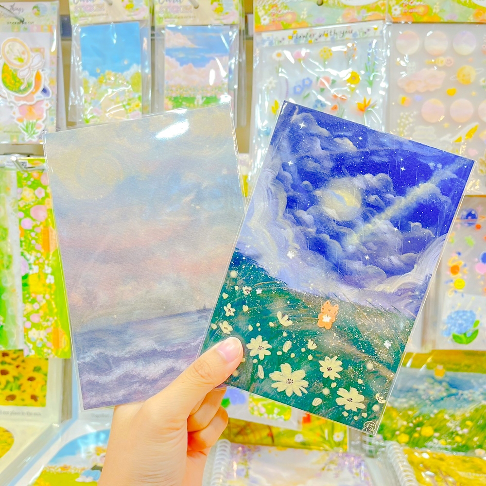 ✨มีลายใหม่นะ✨Postcard โปสการ์ด ภาพวิวทิวทัศน์ธรรมชาติสวยงาม ดอกไม้สวย ๆ [WINDFLOWER] - รูปที่ 2