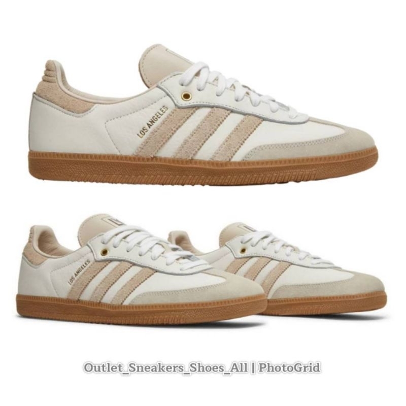 รองเท้า Adidas Samba x LAFC Off White Linen Unisex ใส่ได้ทั้ง ชาย หญิง [ ของแท้ พร้อมส่ง ]