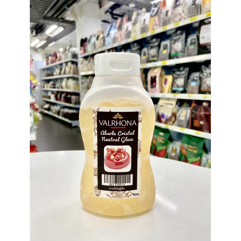 Valrhona Absolu Cristal Neutral Glaze 500 กรัม  No preservative เกรซคริสตัลสำหรับเคลือบหน้าขนมและผลไม้ทั้งแบบเย็นและอุ่น