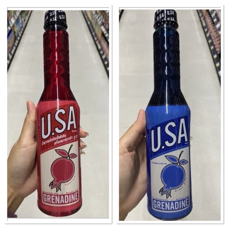 U.sa ยู ซ่า น้ำหวาน เข้มข้น กลิ่น ทับทิม เกรนาดีน 500 Ml. U . Sa Grennadine Sunrise / Grennadine Oce