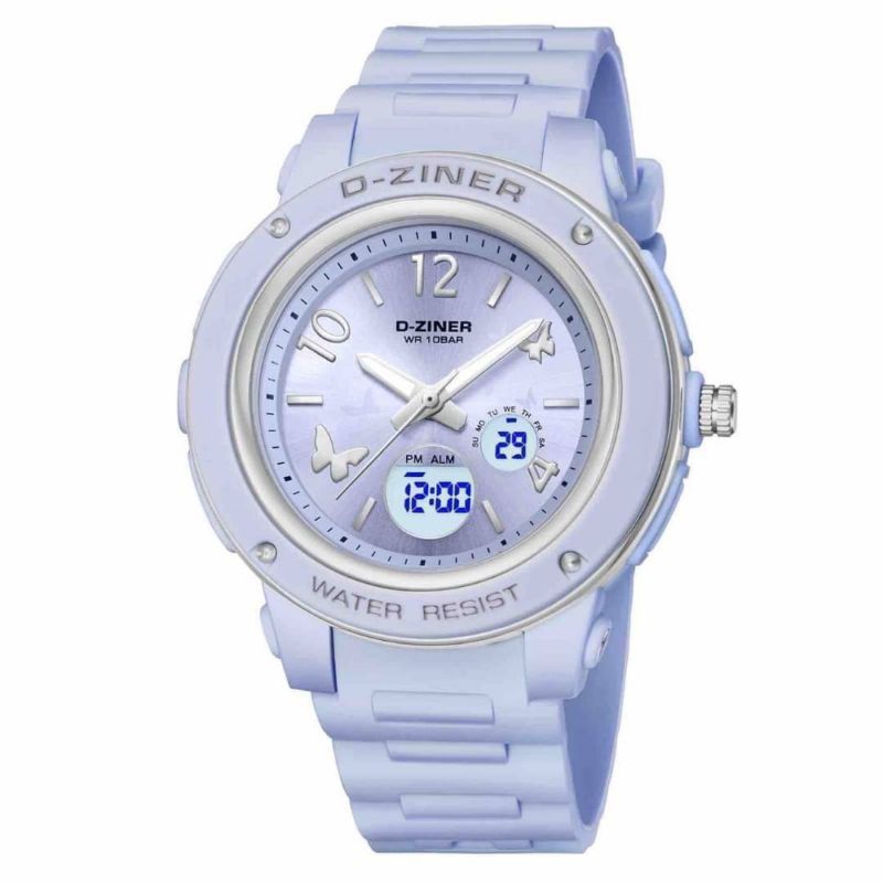 นาฬิกาแบรนด์ D-Ziner แบรนด์แท้ นาฬิกากันน้ำ หน้าจอแสดงผล 2 ระบบ  นาฬิกาสไตล์ Baby-G นาฬิกาผู้หญิง แถมพร้อมกล่องแบรนด์ ราคา ถูกที่สุด ดีลบีเคเค