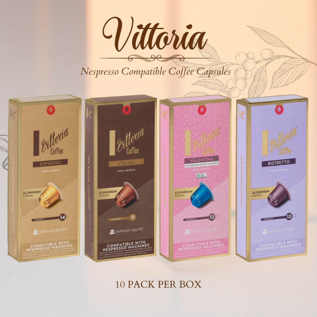 ☕️ Vittoria Nespresso Capsules แคปซูลกาแฟสำหรับเครื่อง Nespresso Aluminium Capsule ของแท้ 100%