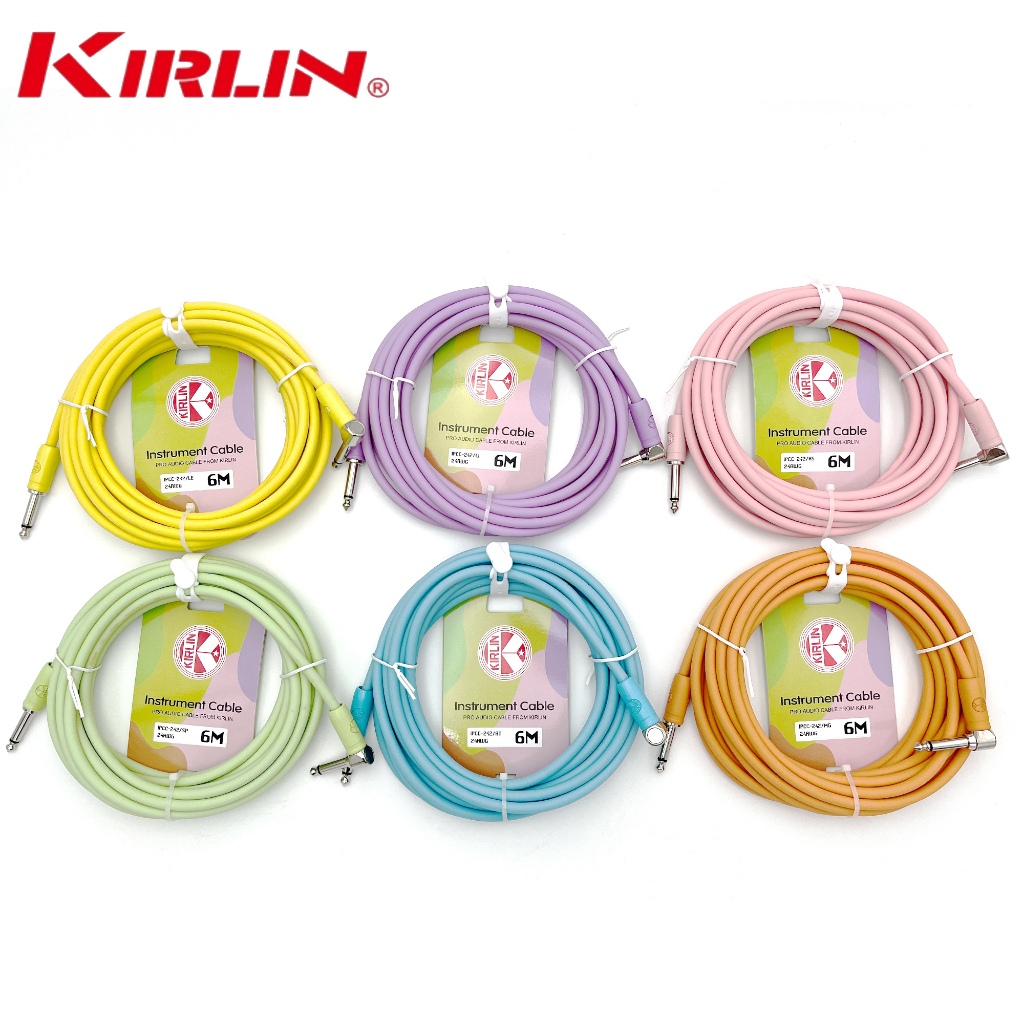 สายแจ๊คกีต้าร์ เบส Kirlin รุ่นสีพาสเทล