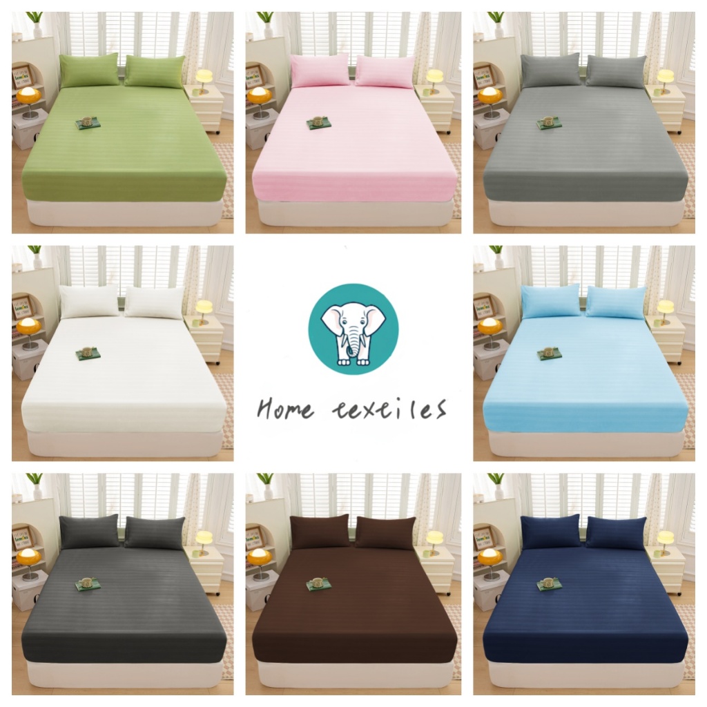 ผ้าปูเตียง ปลอกหมอน satin กันไรฝุ่น 6ฟุต/5ฟุต/3.5ฟุต
