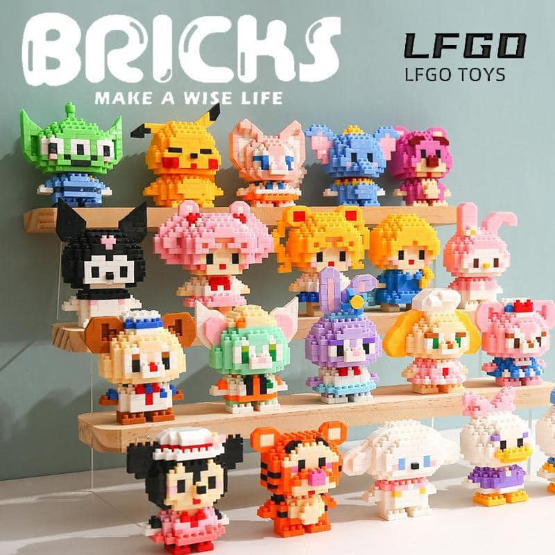 เลโก้จิ๋ว ตัวต่อจิ๋ว ตัวต่อตัวการ์ตูน BRICKS LFGO ตัวต่อนาโน