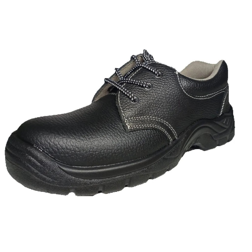 รองเท้าเซฟตี้ Safety Shoes รองเท้านิรภัย หนังวัวแท้ หัวเหล็ก สีดำ แบรนด์ LUCKY CAT (เป็นสินค้าโล๊ะสต๊อก  มือ1)