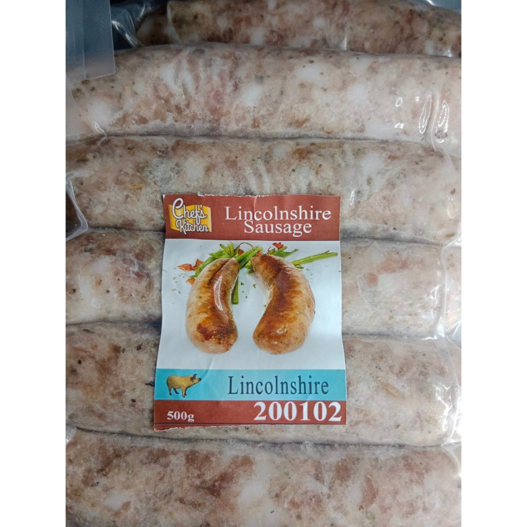 CHEF'S KITCHEN * 2KG FREEZER PACK * Homemade Lincolnshire Sausage  INC. POLY BOX AND FROZEN GEL PACK