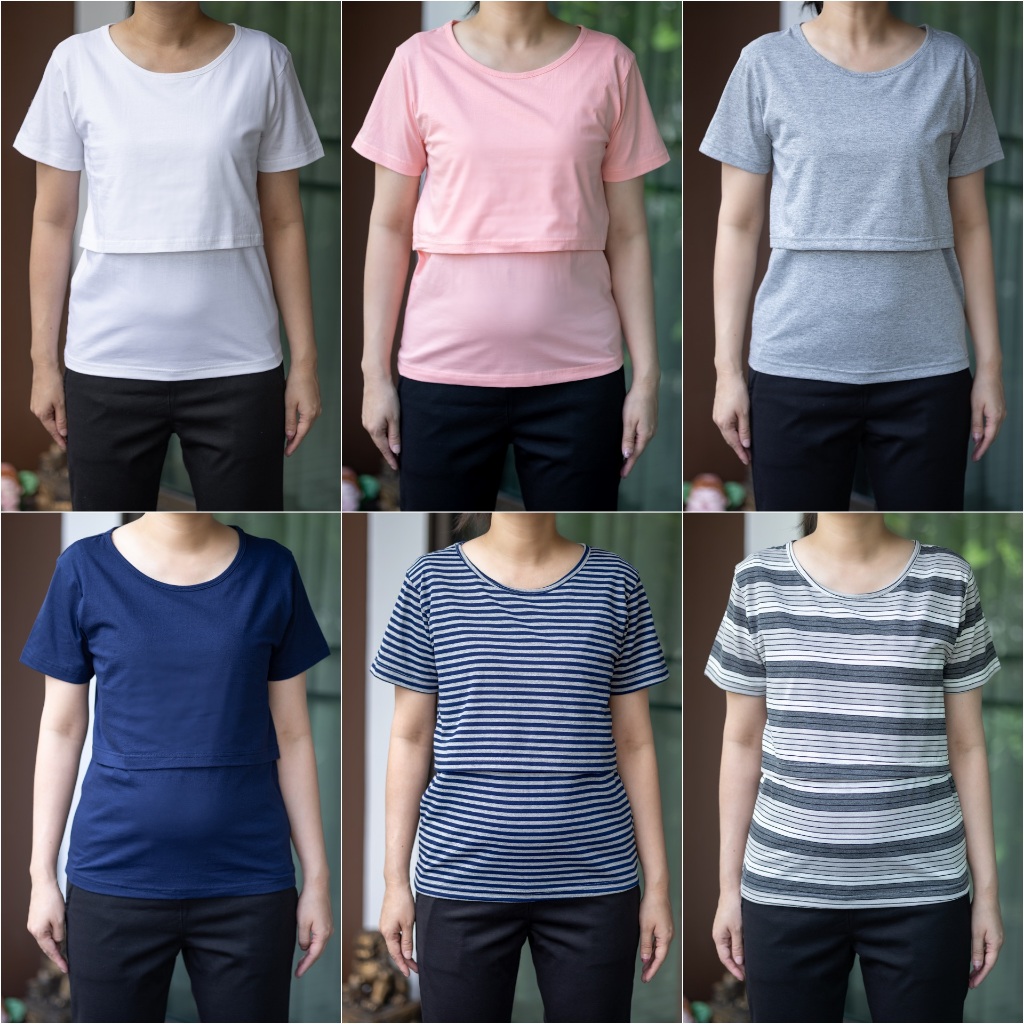 เสื้อยืดให้นมบุตร มี Size M-XXL