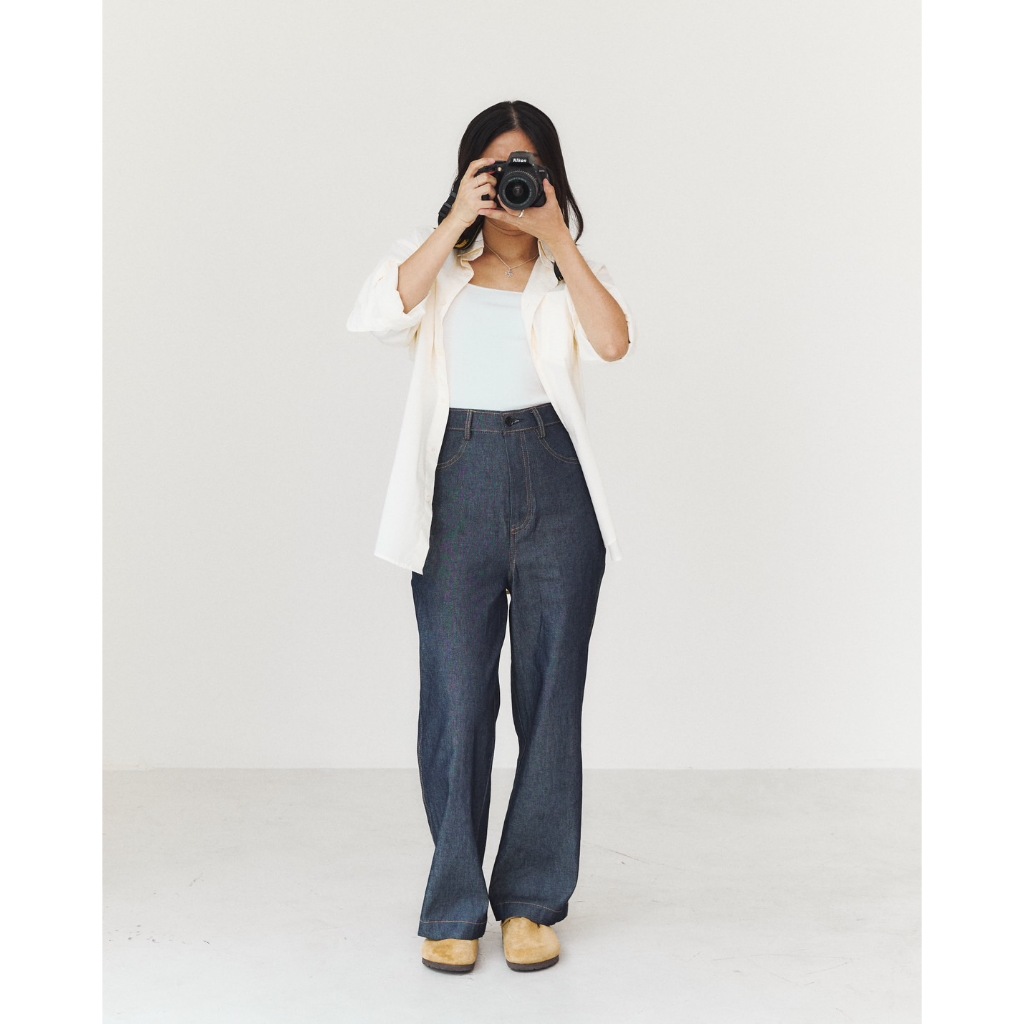 Pudee Billy Denim Pants กางเกงยีนส์ขายาวเอวสูง (รอตัด 7-14 วัน) - รูปที่ 2