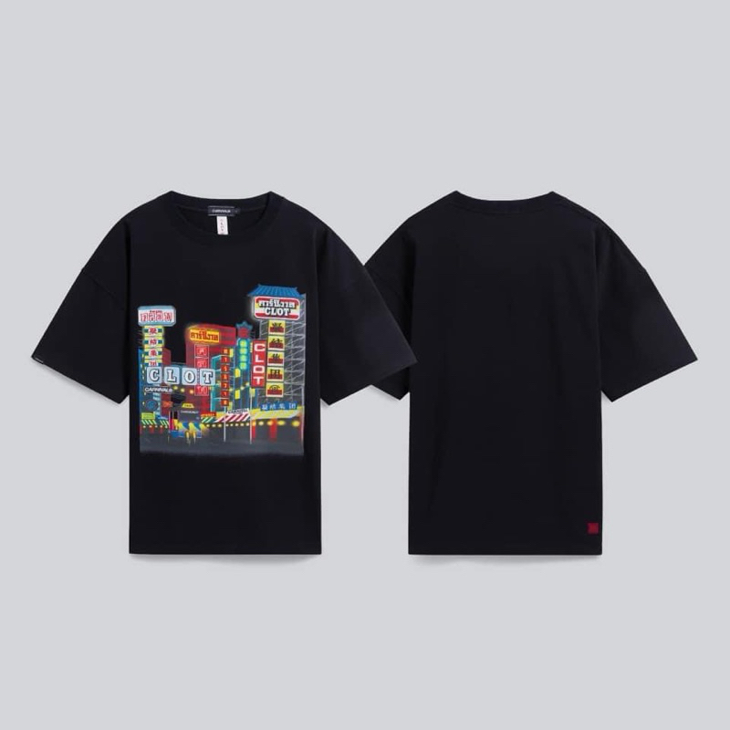 [ มือ1 พร้อมส่งด่วน ของแท้!! ] เสื้อ CLOT x CARNIVAL OVS T-SHIRT เยาวราช China Town Rockstar