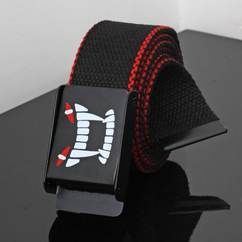 T18 เข็มขัดแฟชั่น สีดำ&แดง ใช้งานได้ทุกสถานการณ์ T18