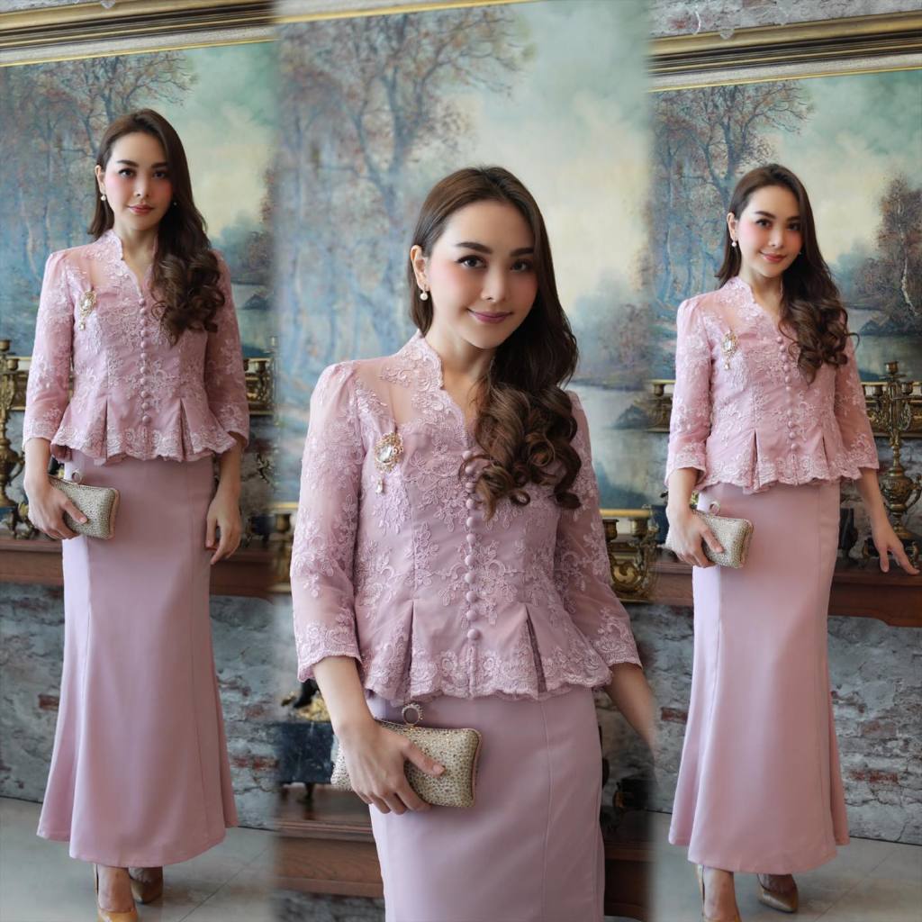 GBK ชุดออกงาน ชุดงานบวช ชุดเเม่จ้าสาว มี5 สี รหัส 1012/1014