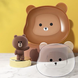 [พร้อมส่ง] จานขนม จานหมี ผิวเรียบ ทำความสะอาดง่าย ไม่เลอะเทอะ