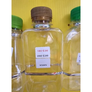 ขวดเปล่า 180ml ทรงแบนมน (140 ขวด) ขวดพลาสติก (ถูกที่สุด)