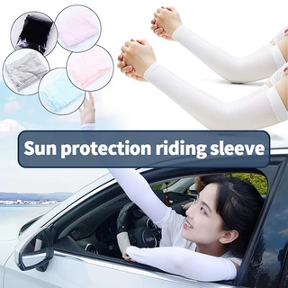 ปลอกแขนกันแดด กันยูวี (Free Size) ปลอกแขนกันแดด UV ยืดหยุ่น เย็นสบาย พร้อม 6 สี ฟรีไสซ์ (1คู่=2Pcs)