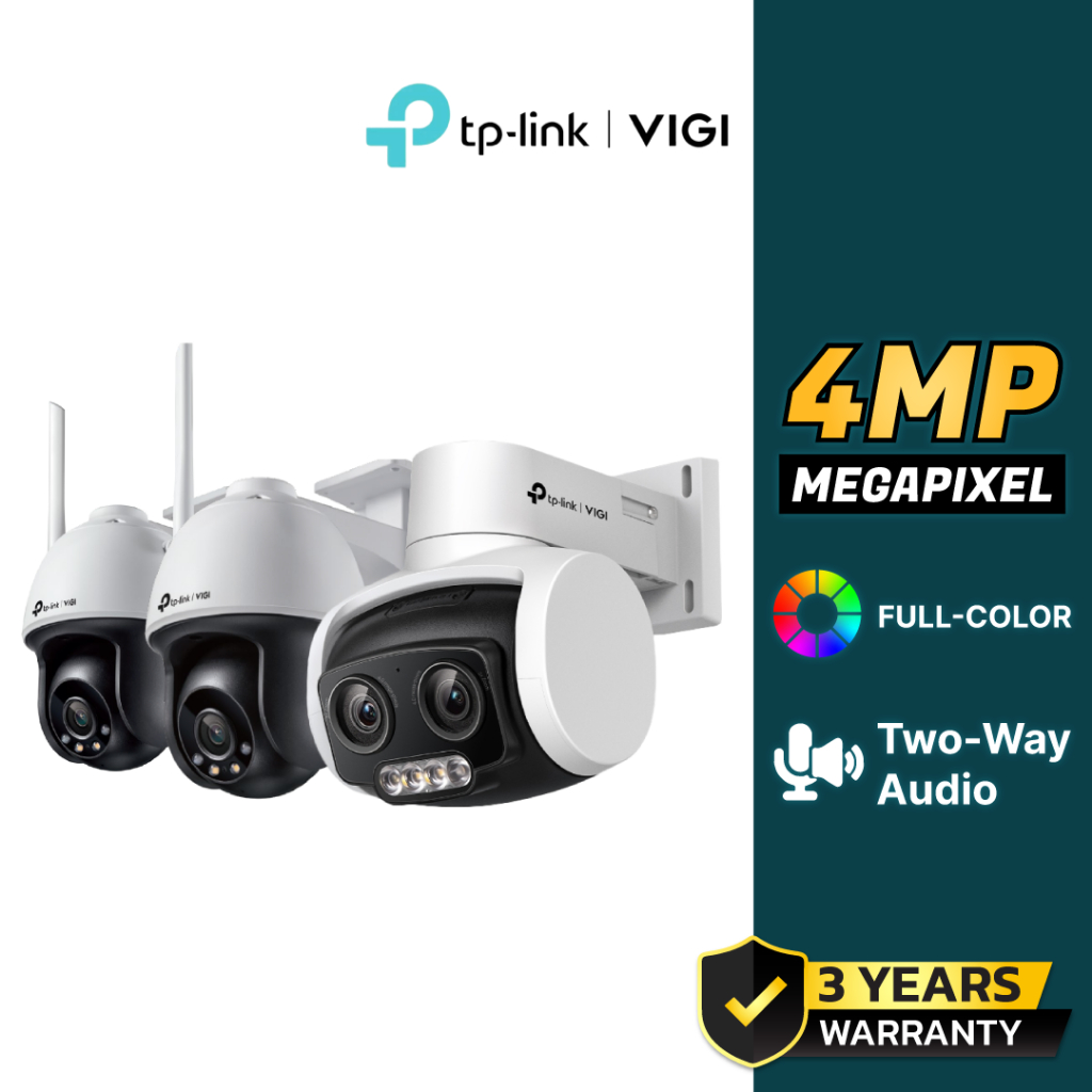 TP-LINK|VIGI กล้องวงจรปิด POE/WIFI 4 ล้านพิกเซล รุ่น VIGI C540/C540V/C540-W (เลือกรุ่นได้)