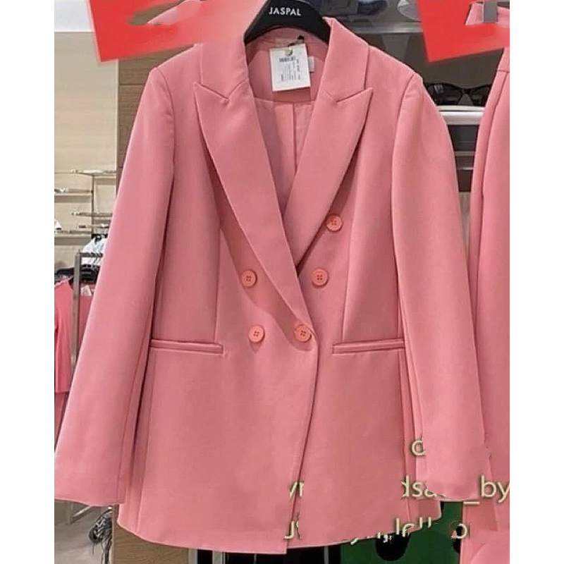 เสื้อสูท สีชมพู แบรนด์ Jaspal มือ 1 ไซส์ S  ซื้อมา 3,995 บาท ขาย 700 บาท