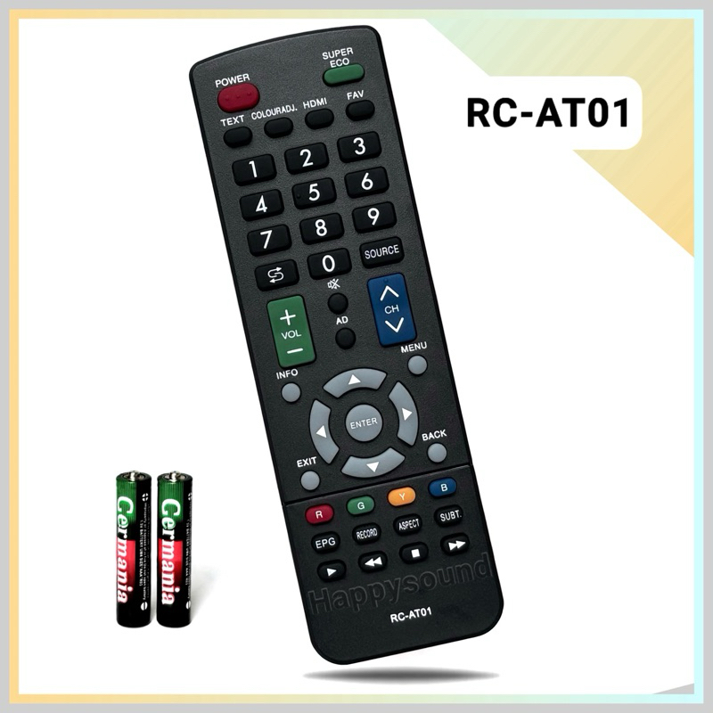 รีโมททีวี LCD/LED ยี่ห้อ Aco natic รหัส RC-AT01