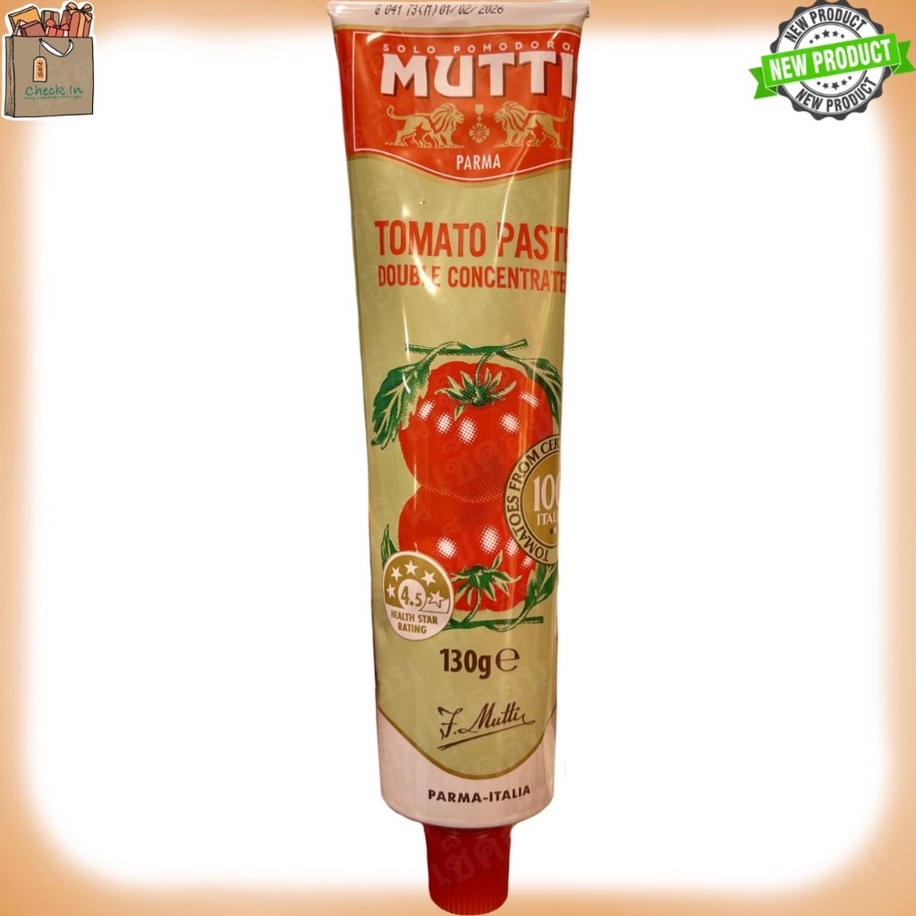 ของแท้ พร้อมส่ง Mutti Doppio Concentrato Di Pomodro 130g มูตติ ด๊อปพิโอ คอนเซนทราโต้ ดิ โพโมโดโร ( มะเขือเทศ บดละเอียด )