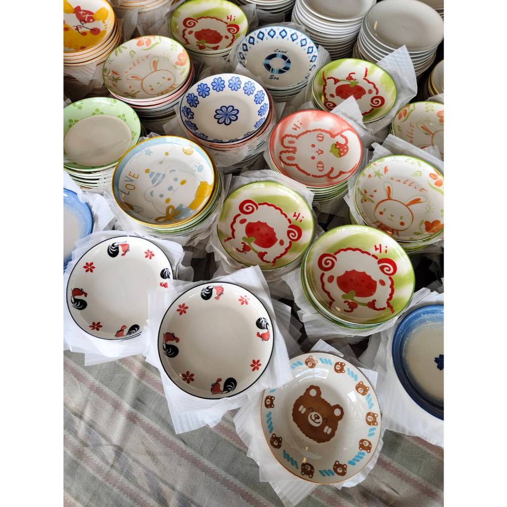5ใบ 139฿ จานข้าวเซรามิกขนาด 8 นิ้ว เข้าไมโครเวฟเเละเข้าเครื่องล้างจานได้ สินค้าพร้อมส่งในไทย