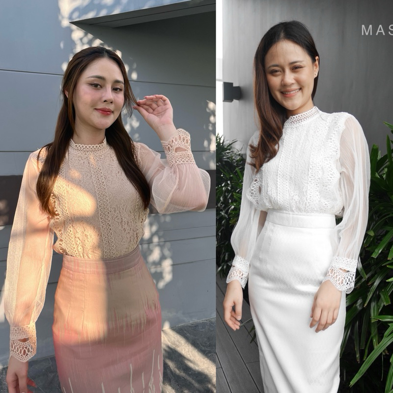 รวมมิตรเสื้อลูกไม้สวย✨🌼_ จับแมทช์ใส่กับผ้าไทย🌈